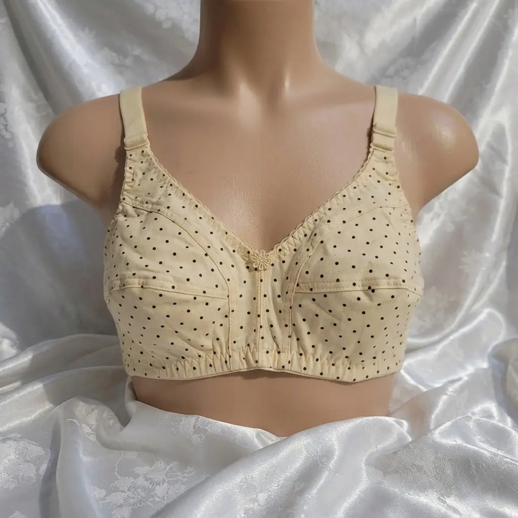 Dotted Cotton Bra for Women – Soft Non-Padded Everyday Comfort Bra | Made in India