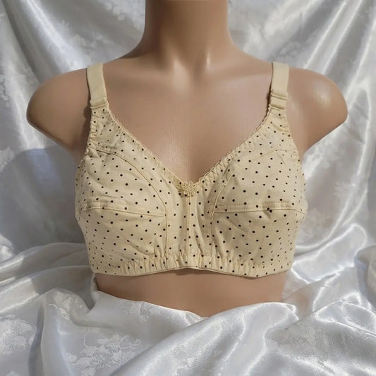Dotted Cotton Bra for Women – Soft Non-Padded Everyday Comfort Bra | Made in India