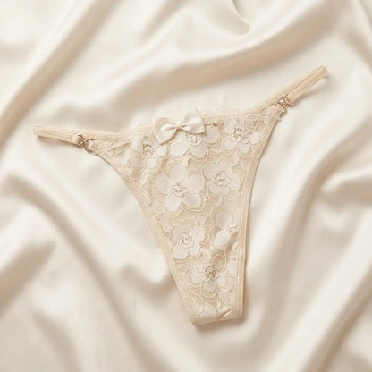 Nazneenah Bridal Silk-Bow Self-Design Net Thong