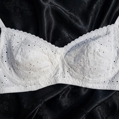 Cotton Chikankari Flower Design Bra for Women – Soft Breathable Everyday Comfort Bra