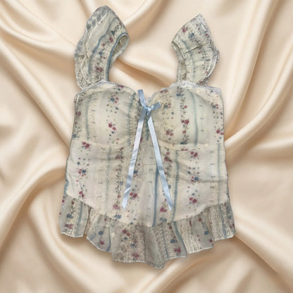 Nazneenah Modern Frill Accent & Waist-Cinch Blouse