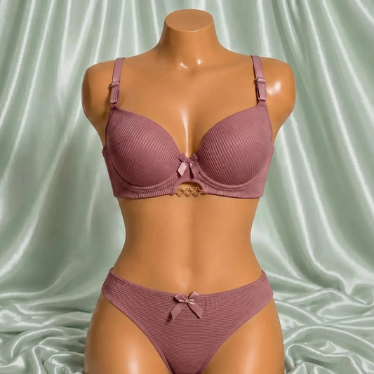 Bra & Panty Set with Stylish Straps for Women – Comfortable Everyday Lingerie Set