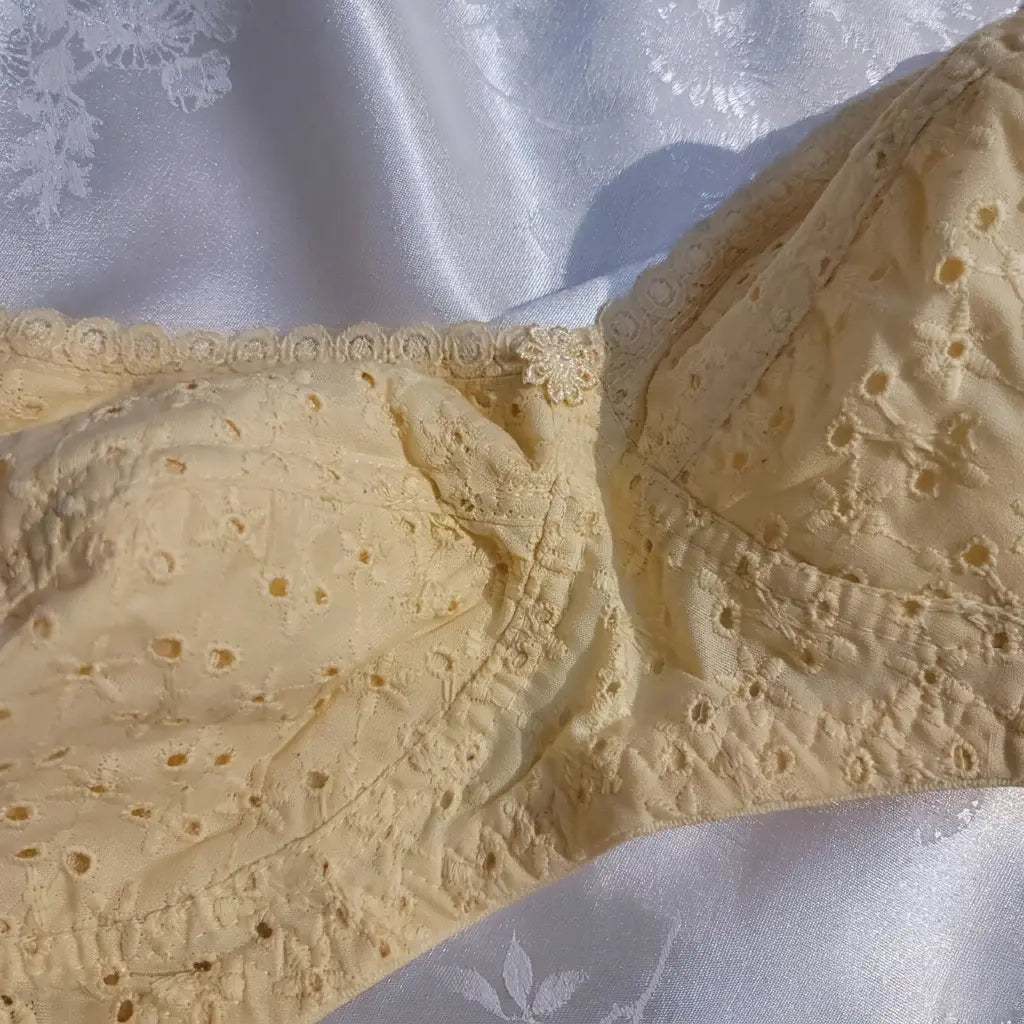 Cotton Chikankari Flower Design Bra for Women – Soft Breathable Everyday Comfort Bra