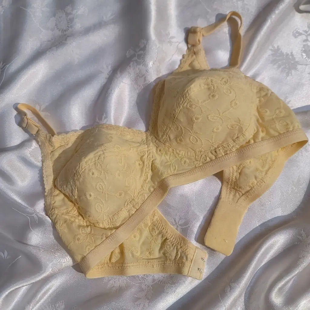 Cotton Chikankari Bra for Women – Soft Breathable Everyday Comfort Bra