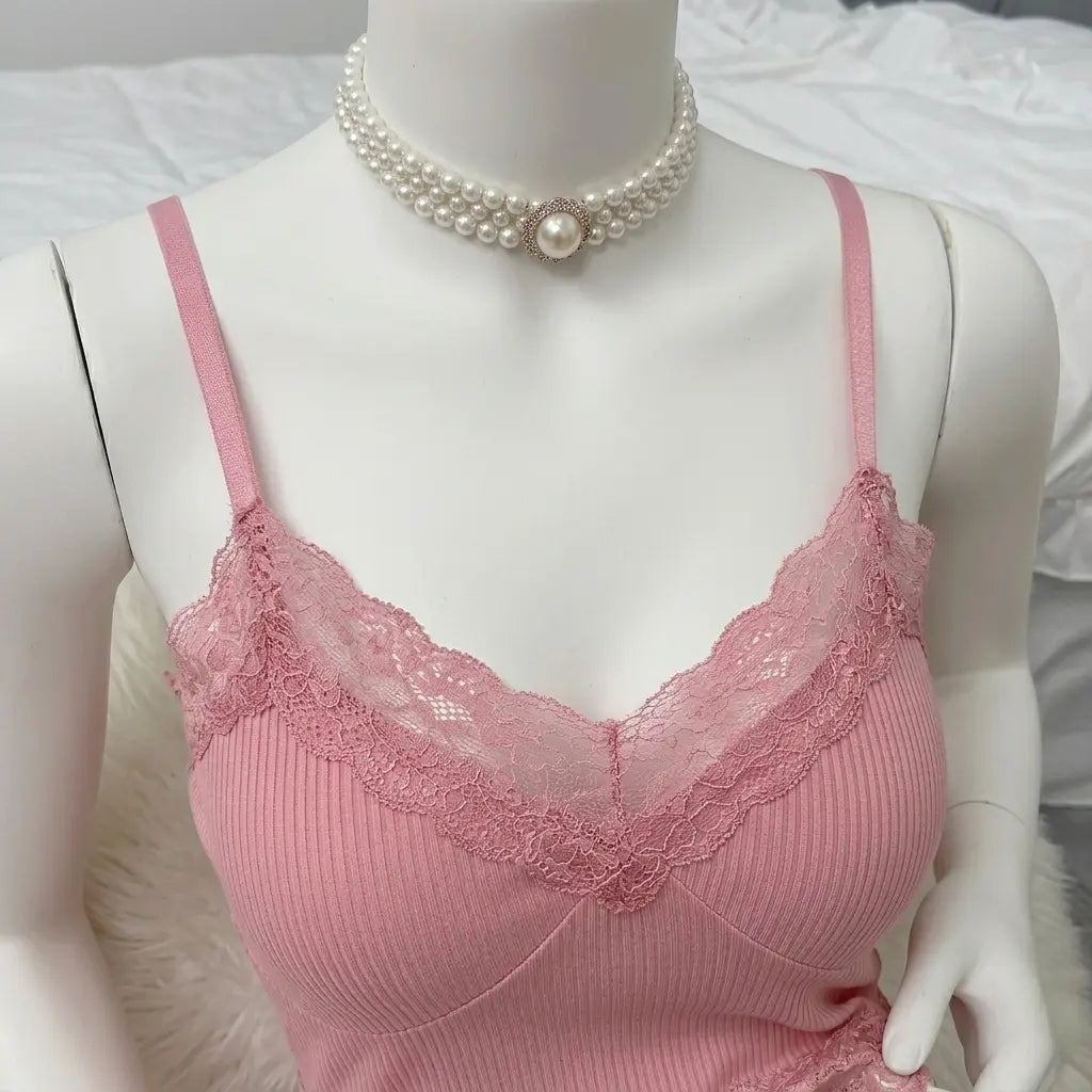 Nazneenah Lace Camisole & Shorts Nighty Set