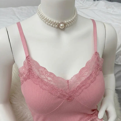 Nazneenah Lace Camisole & Shorts Nighty Set