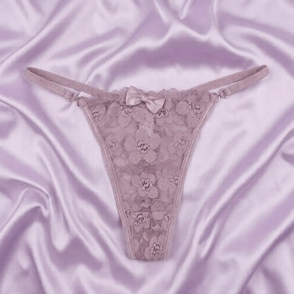 Nazneenah Bridal Silk-Bow Self-Design Net Thong