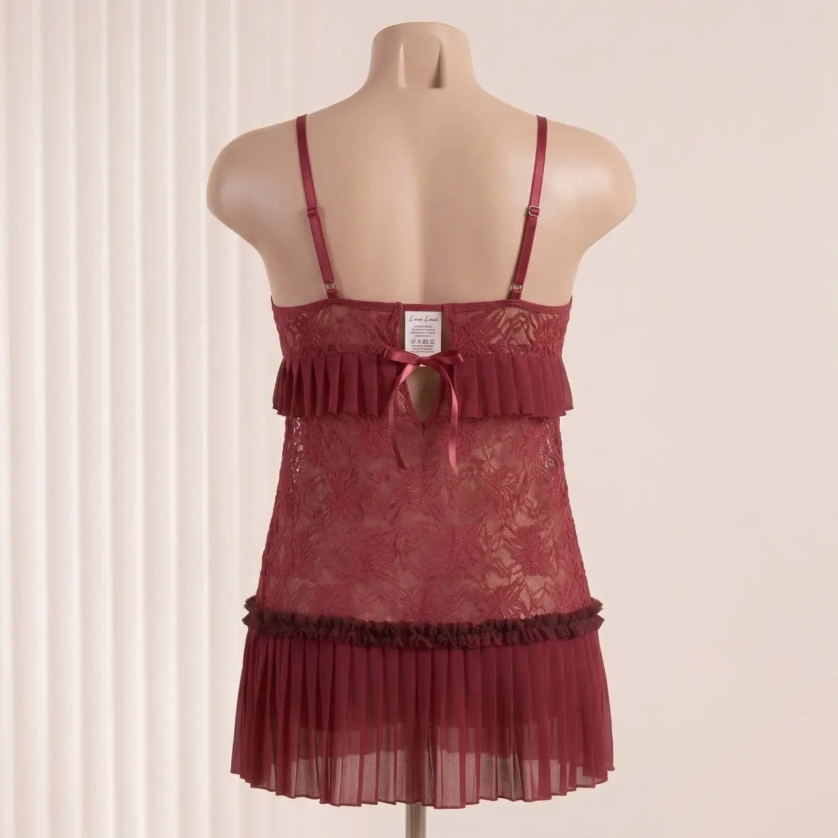 Nazneenah Enchanting Ribbon & Frill Short Frock Chemise