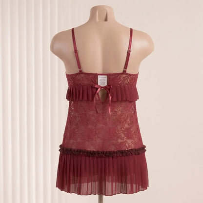 Nazneenah Enchanting Ribbon & Frill Short Frock Chemise