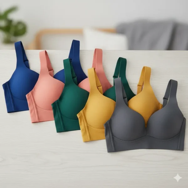 Dotted Cross Type Soft & Smooth Wireless Padded Bra